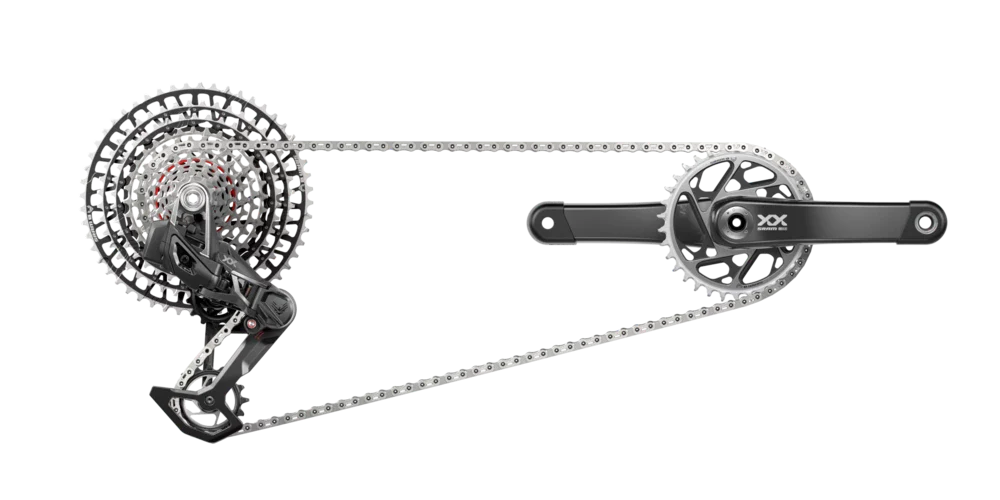 Grupa sprzętowa Sram XX SL Eagle Axs z miernikiem mocy i pająkiem