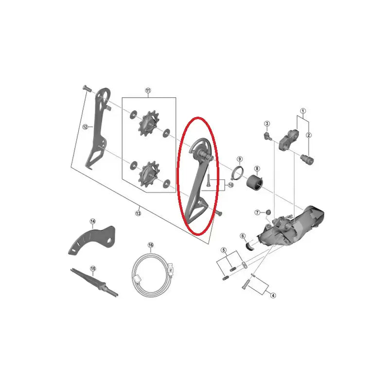 Gabbia Esterna Shimano Cambio Posteriore Dura Ace Di2 RD-R9250