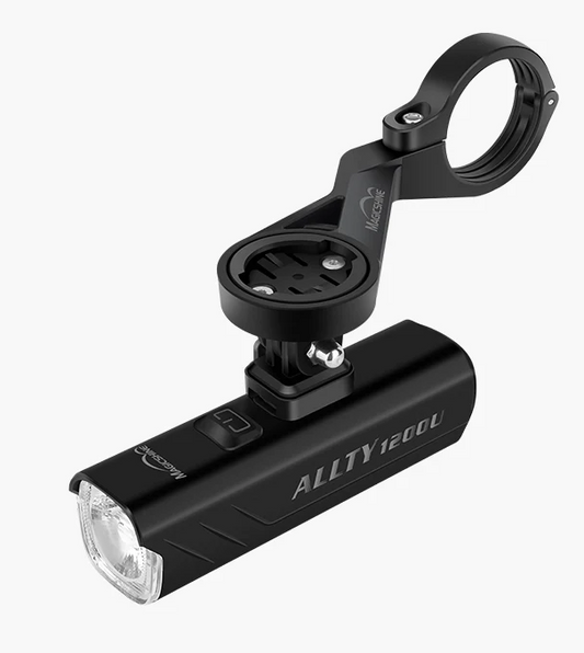 Magicshine ALLTY 1200U USB-C white LED front light with remote control and handlebar front and front support
