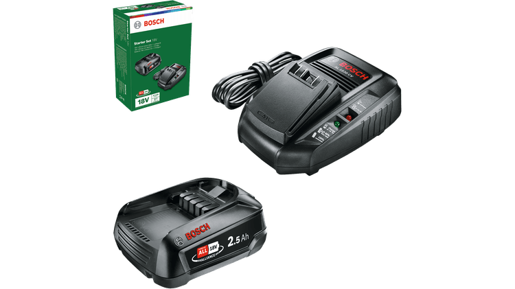 Bosch Starterset 18 V (2,5 AH + Batterie bei 1830 PS)