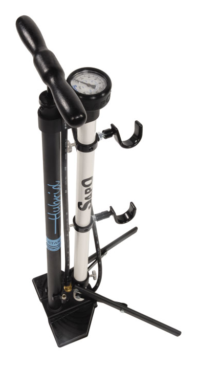 Floor pump and FLOD HYBRID 097 stand