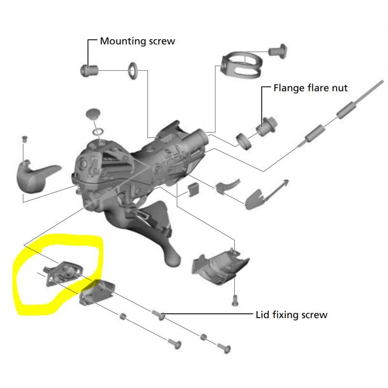 Shimano ST-R9120 links Membran