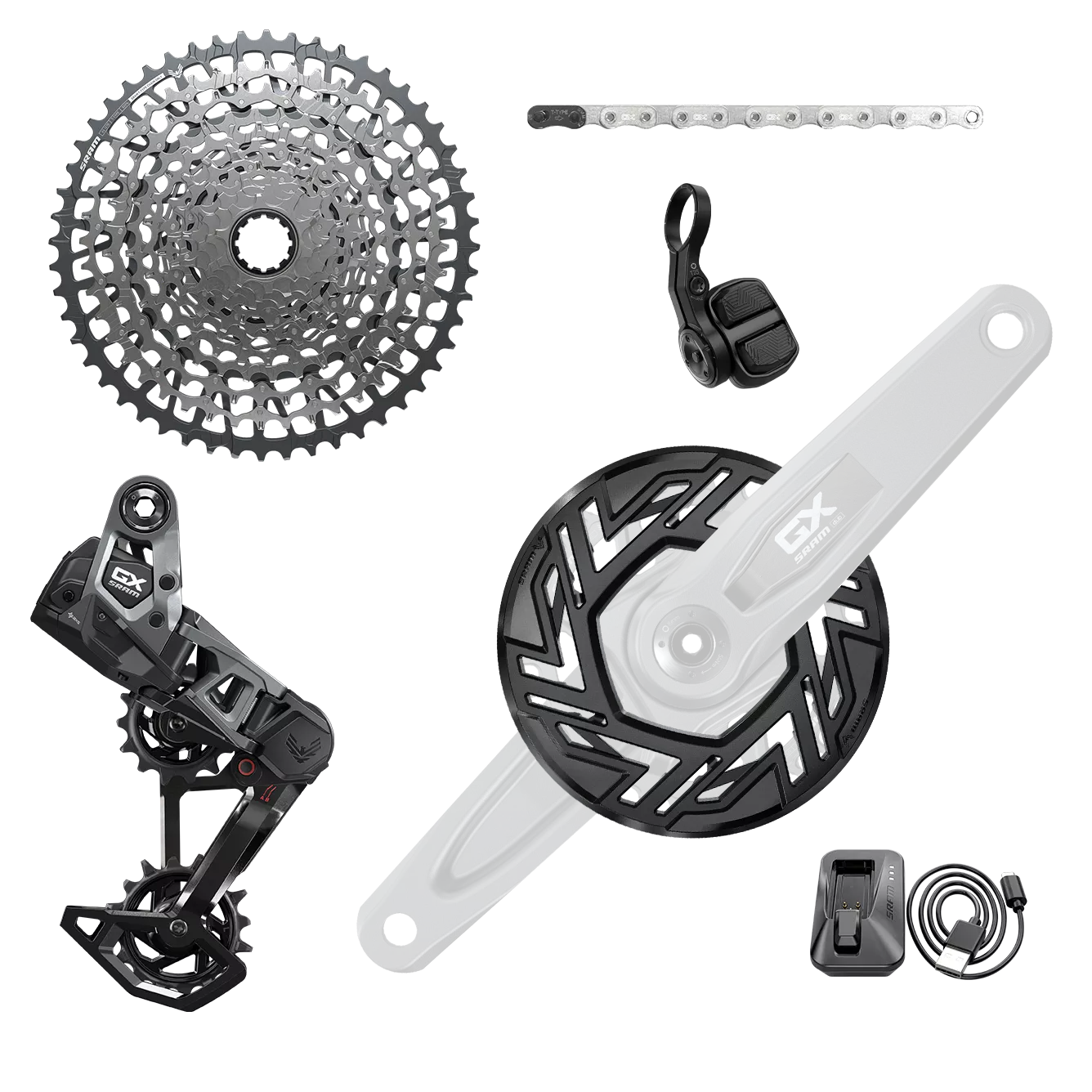 SRAM GX Eagle Axs Transmisja E-MTB 104 BCD T-Type Bez pedagle