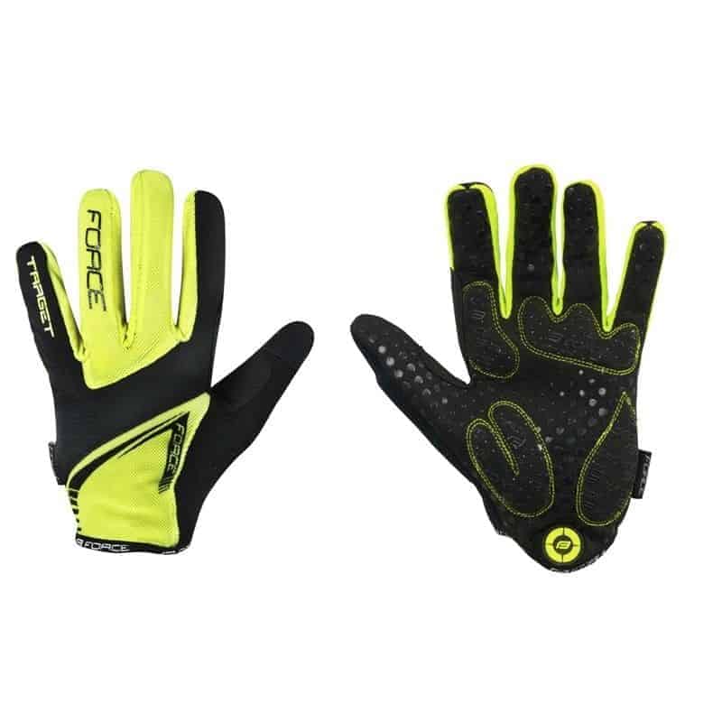 Force Gloves MTB Target Black-Jel fluo