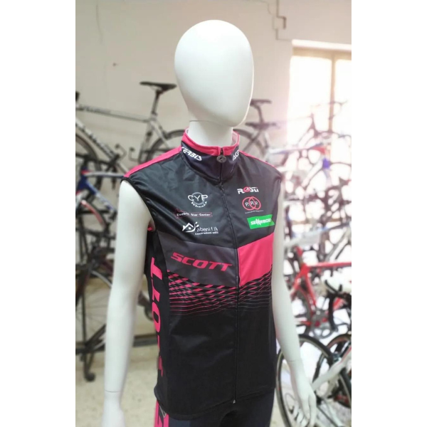 Damnicate cycling Scott Team Rosti, black-rose-white color